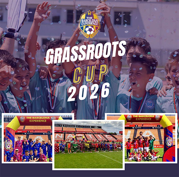 children celebrating victory at grassroots cup 2026 with eight teams highlighted in tournament scene